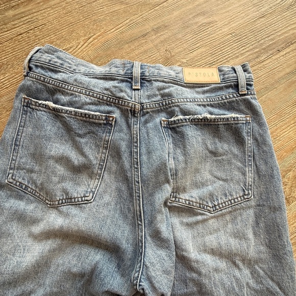 Pistola Blue Denim wide leg distressed Jeans 31 - Picture 8 of 12